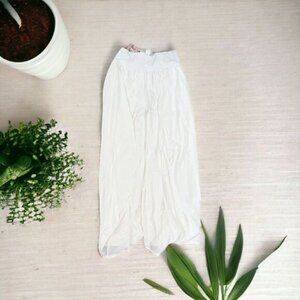 NWT HALARA High Waisted Back Pocket Palazzo Flowy Split Wide Leg Casual Pants